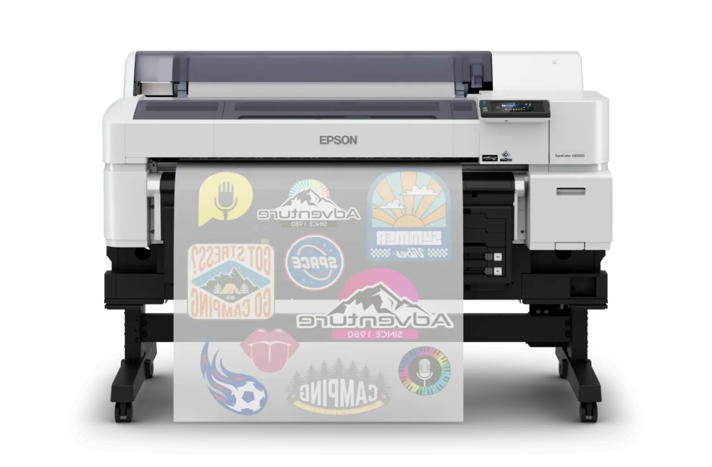 Epson SureColor SC-G6000 DTF printer s ispisanim filmom
