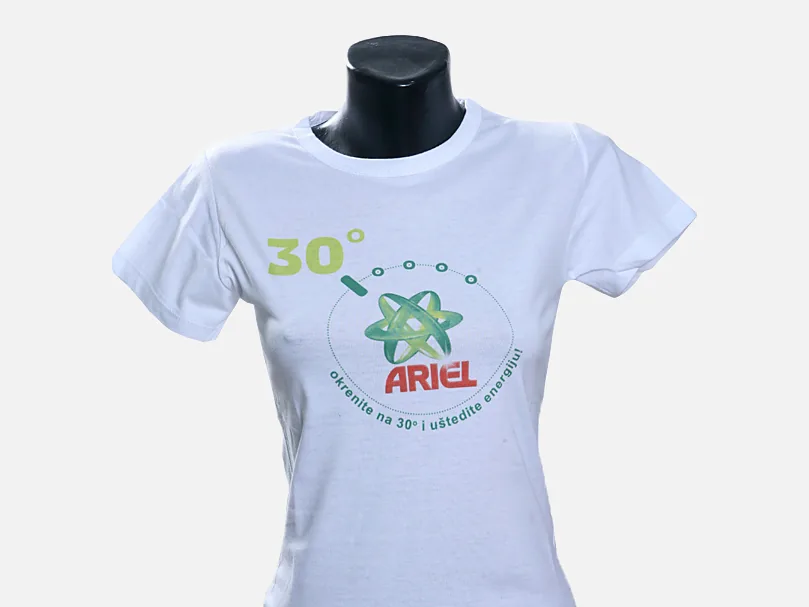 Tisak na majice za brend Ariel